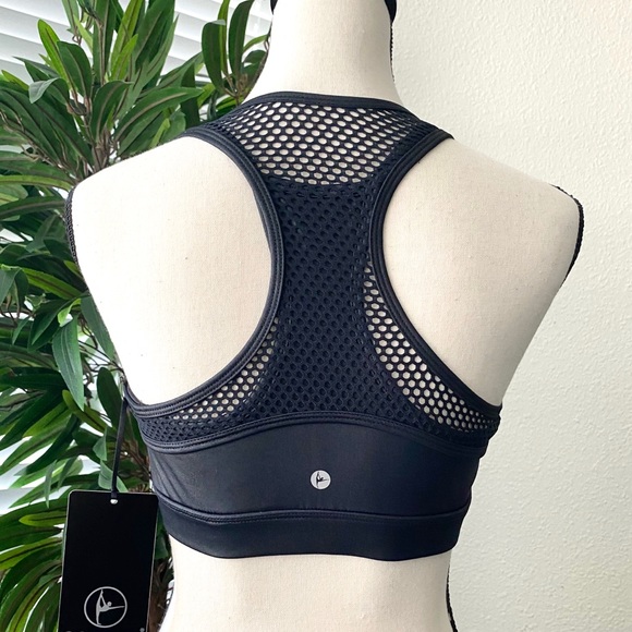 🔥NWT 90 Degree by Reflex Metallic Mesh Sports Bra - Picture 3 of 5